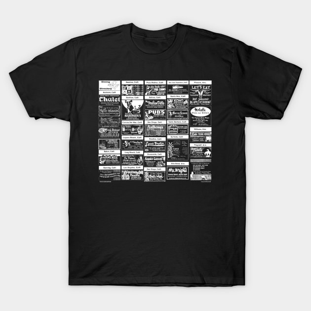 Retro Dining Directory (White) T-Shirt by You Killed Me First